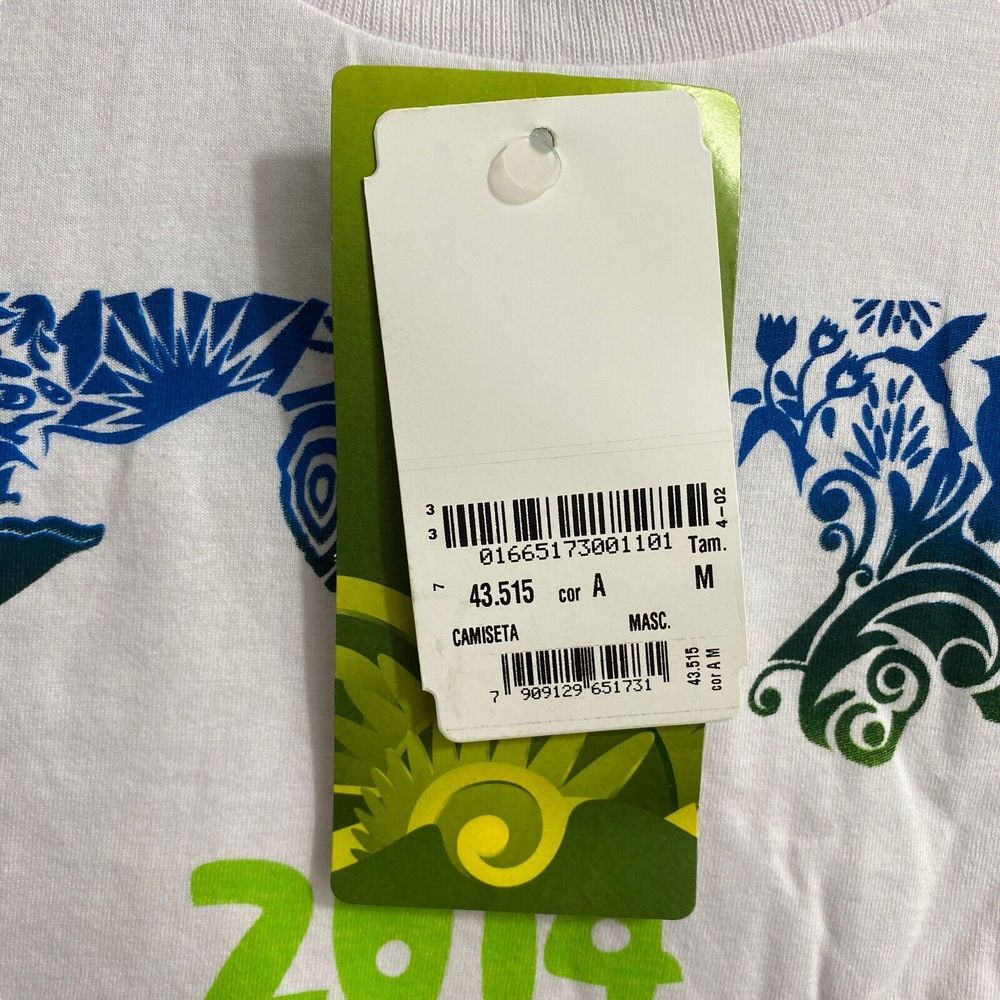 2014 FIFA World Cup Shirt Men's Size M White Copa do‎ Mundo da FIFA NWT - Picture 7 of 10